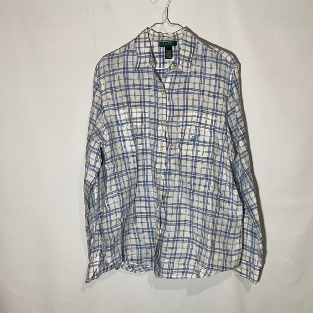 100% Linen Shirt Lauren Ralph Lauren Size L